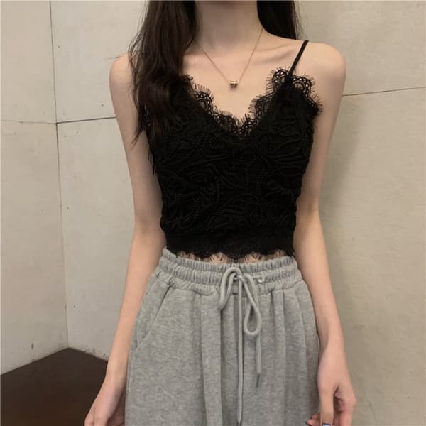 Crop Tops Pitsipusero MUSTA black