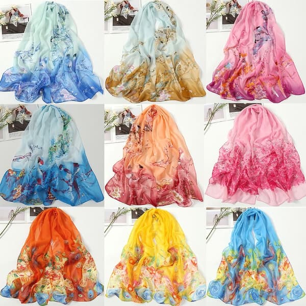 Strandsjal Chiffongscarf för damer D D D