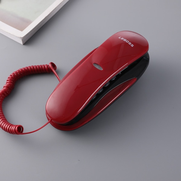 Trådbunden telefon Telefon med sladd RÖD Red