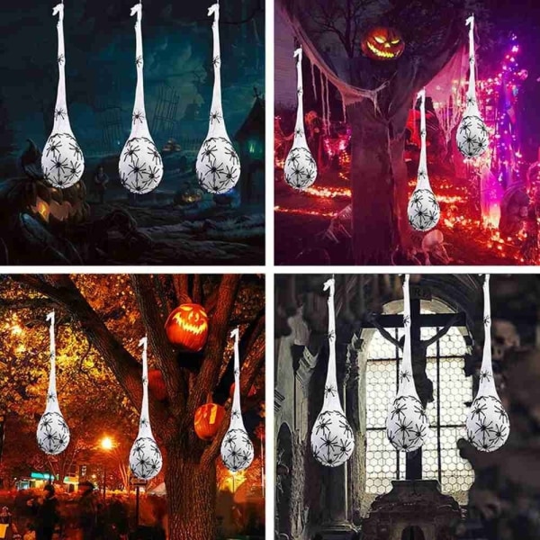 Halloween LED webbägg hängande ljus LILA purple