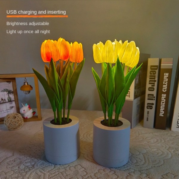 Led Tulip Night Light tekokukkapöytävalaisin CHAMPAGNE champagne