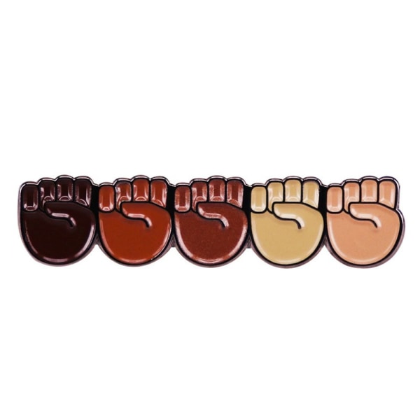 BLM Fists Broscher Emalj Pin Jacket Bag Badge