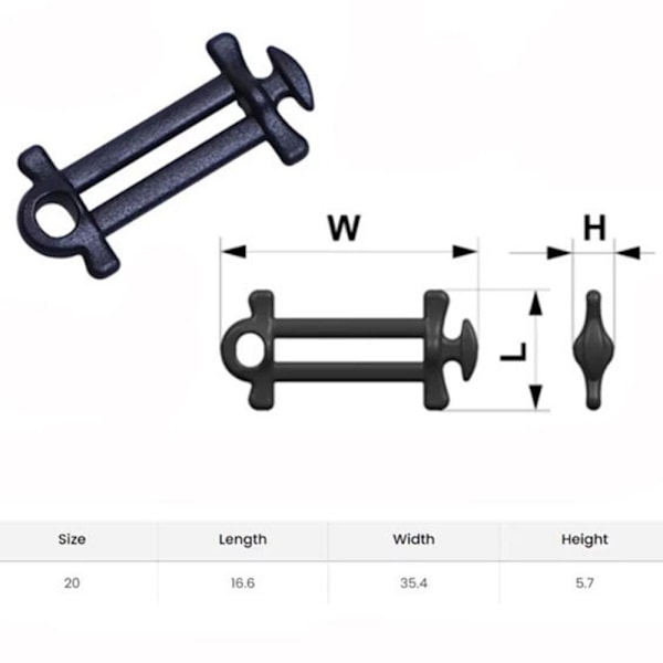 5kpl Square Hook -nauhasoljet retkeilyvarusteet