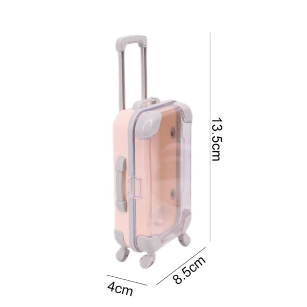 Dukke Transparent Trunk Miniatyr Tralle Bagasje 5 5 5