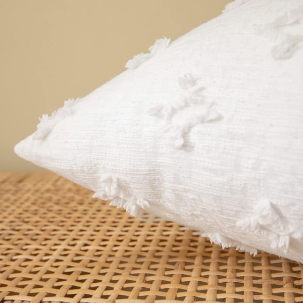 2 Stk Pudebetræk Pyntepuder Seng Dekorativ White 2 Pcs-2 Pcs