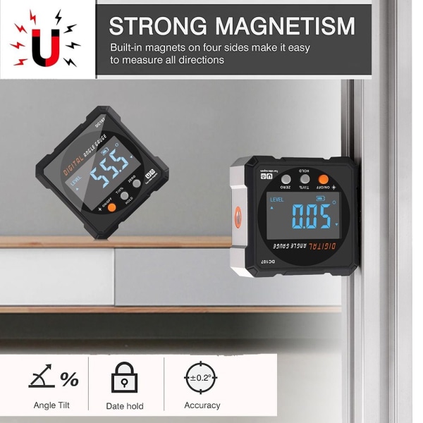 Laser Digital Protractor Inclinometer Level Angle Finder
