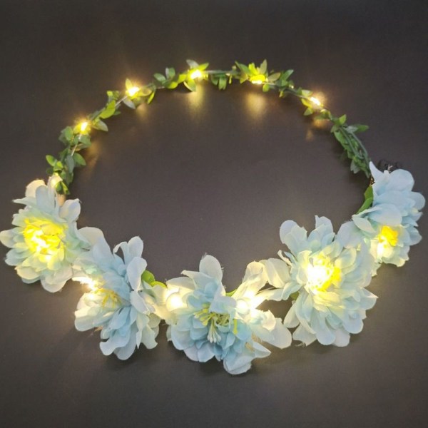 Glödande LED-krans Halloween Crown Flower 5 5 5