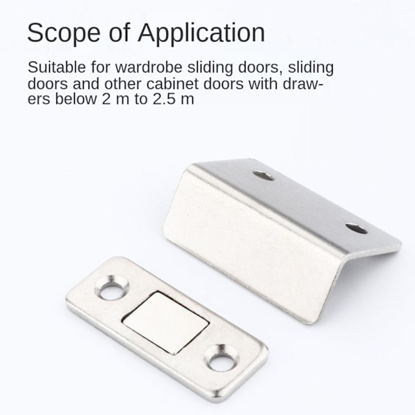 Dörrstängare Stark magnetisk SILVER Silver