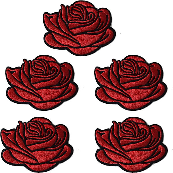 10 stk Rose Broderede Patches Beklædning Iron-on Broderet