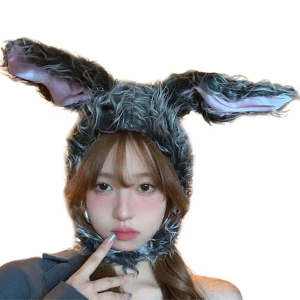 Bunny Ears Hat Øreklap Cap GRÅ Grey