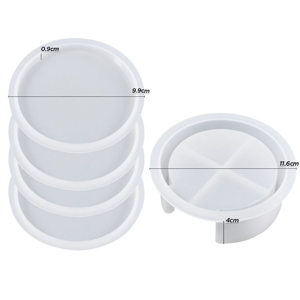 5 Stk/sett Resin Form Sett Coaster Form RUND SETT RUND SETT Round Set