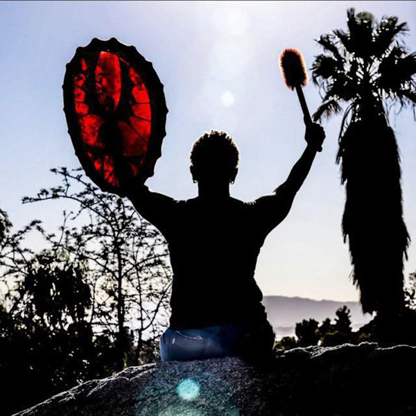 Shamantromme med Dragon Totem Spirit Musik Håndlavet håndværk