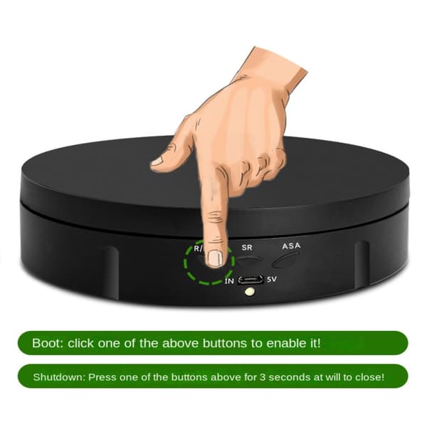 Moottoroitu pyörivä näyttöteline Lazy Susan Electronic black