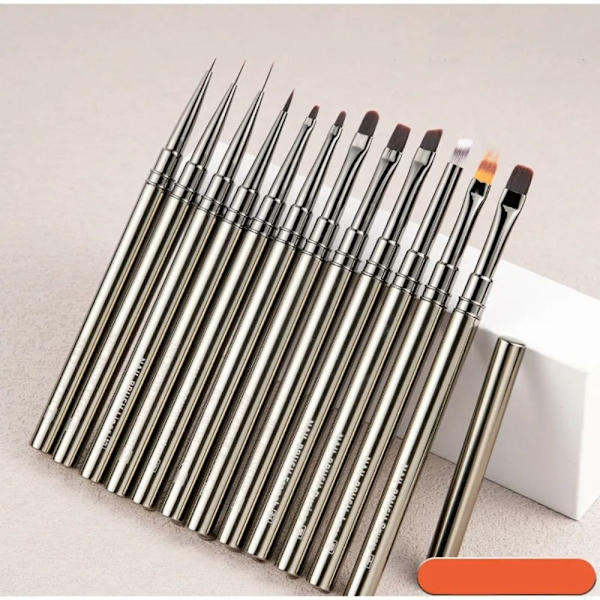 2kpl Kynsiharja Nail Art Liner Harjat Kynä 0.9 LINE 0.9 LINE 0.9 Line