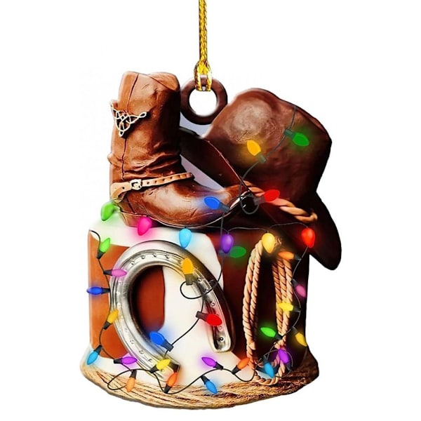 Hat Støvler Ornament Xmas Tree Hanging Sign E-3PCS E-3PCS E-3pcs