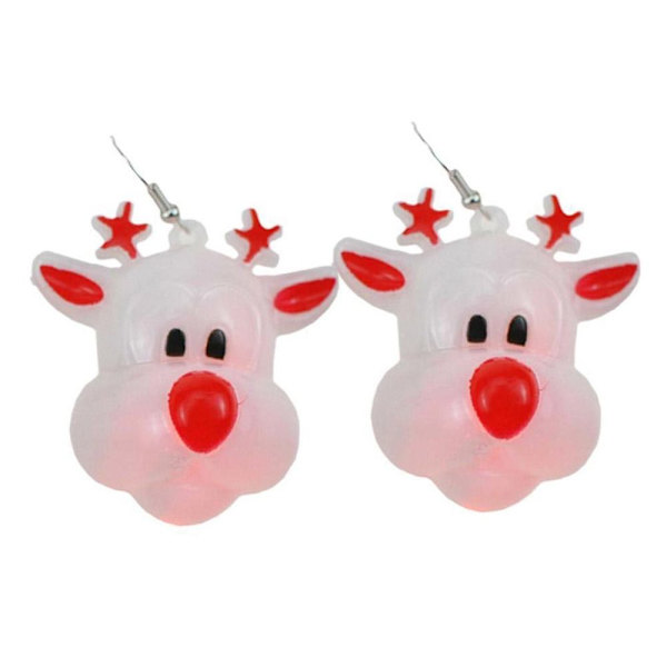 Jul LED Flash Øreringe Glødende Øreringe WHITE DEER HEAD White deer head