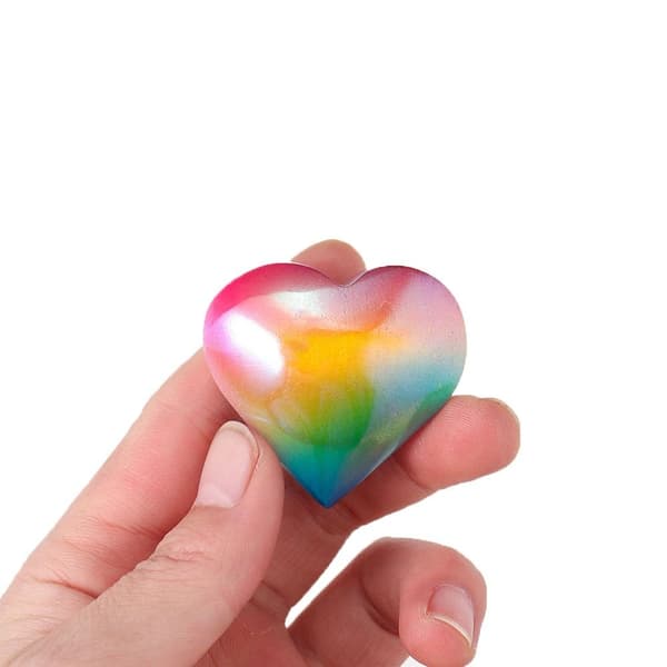 Elektrobelagt gips Hjerteform Krystall Gemstone Love
