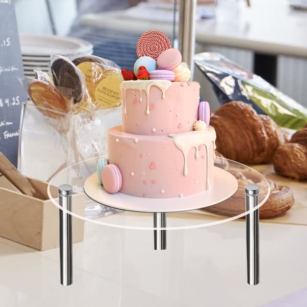 Hærdet glas Display Stand Display Riser Stands Kageholder