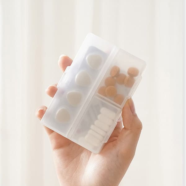 2st Pill Box Medicin Case Tablett Dispenser Behållare