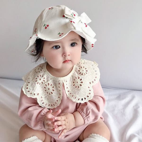 Børne Bucket Hat Sun Cap BEIGE Beige
