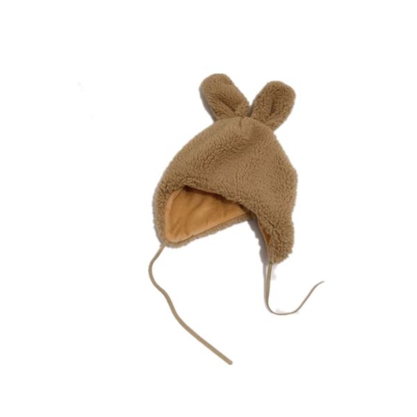 Barn fleece hattar Tecknad öron cap GRÖN green