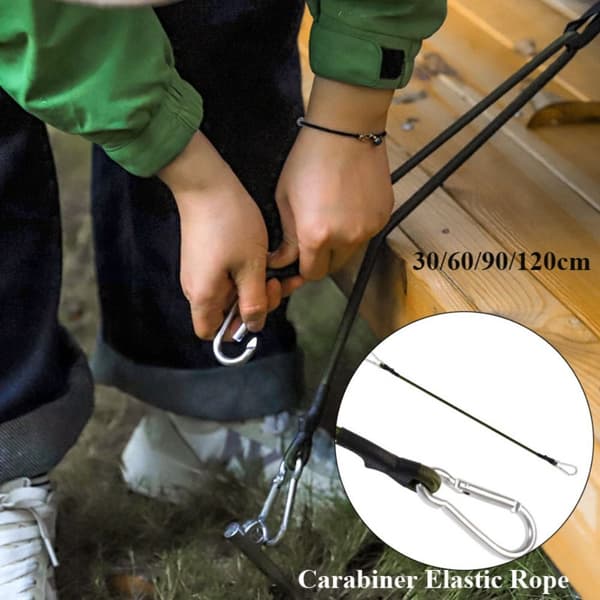 Karabinhage Elastisk Reb 30CM 30cm