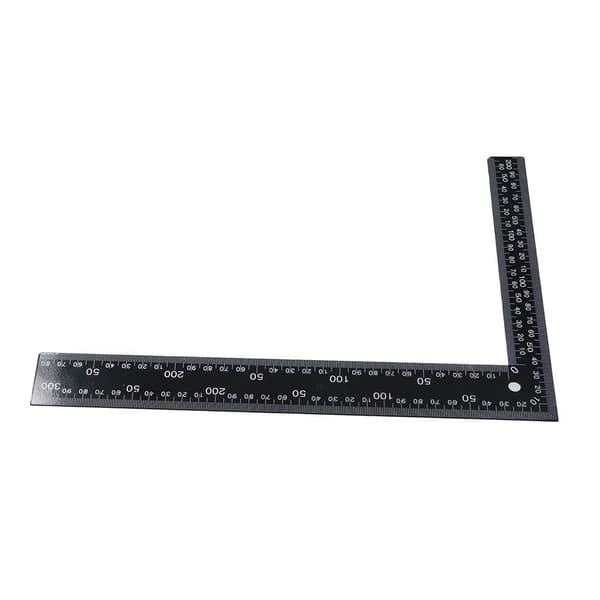 Vinkel lineal sort metal