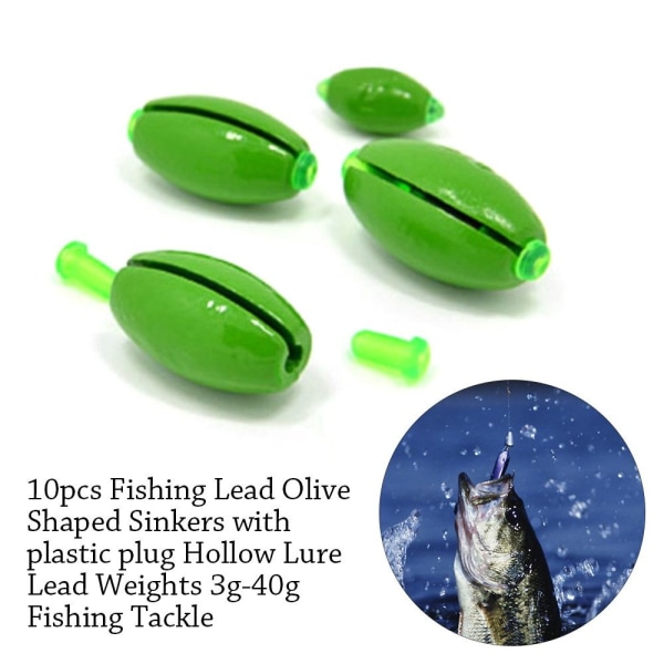 10 kpl Fishing Lead Sinkers Fishing Weight Sinker 20G (10 kpl) 20g(10pcs)