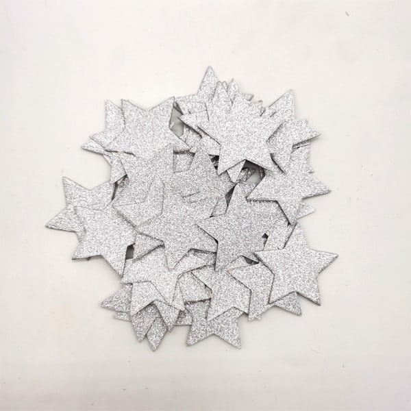200kpl Paper Confetti Paper scraps SILVER FIVE-POINTED STAR Silver Five-pointed Star-Five-pointed Star