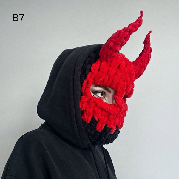 Strikkelue Funny Horns B7 B7 B7