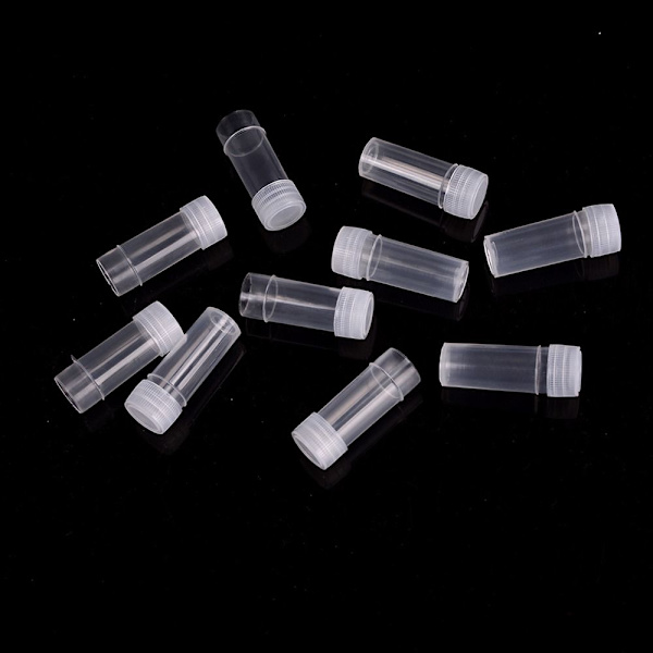 50 stk. Prøve Små Flasker Plastik Vials med Låg Opbevaring
