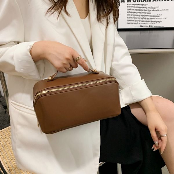 Kosmetiktaske Makeuptaske BRUN Brown
