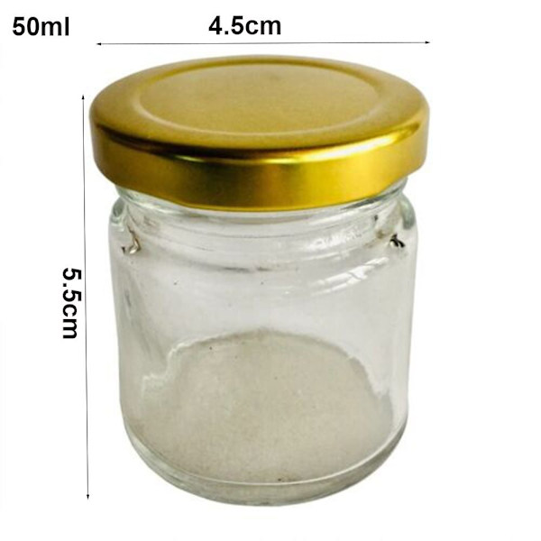 2stk syltetøjsglas lufttætte konserves GULD 100ML2STK 2STK Gold 100ml2Pcs-2Pcs