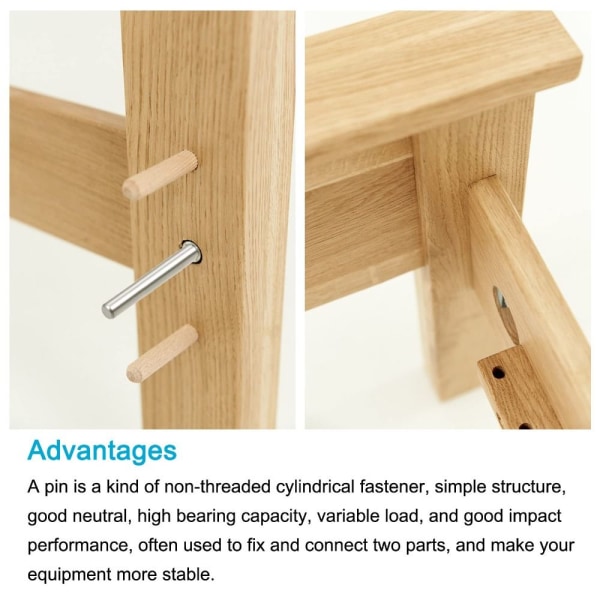 50 st Dowel Pins Trä Våningssäng Dowel Pin Hyllpinnar