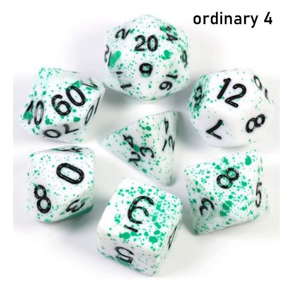 7kpl / set DND Dice Polyhedral Noppa TAVALINEN 4 TARVALLINEN 4 ordinary 4