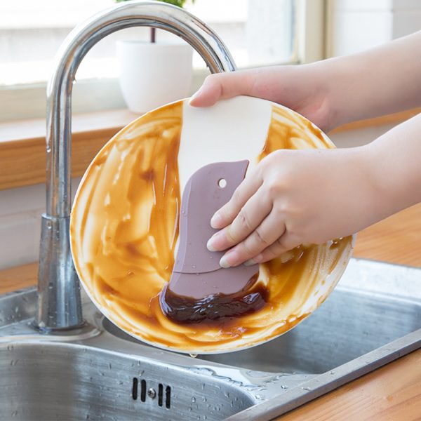 3PC Soft Scraper Køkken Gadget Sæt LYS GRÅ light grey