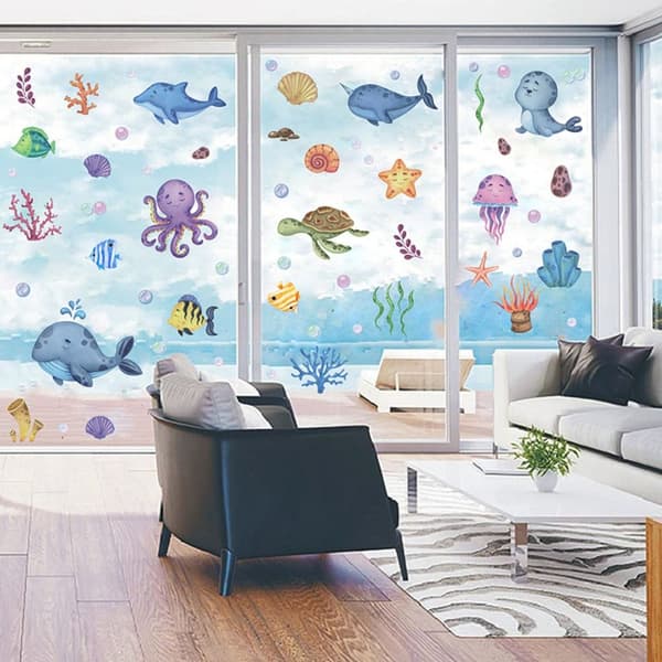 Elektrostatisk mærkat Ocean Animal Decals 2 2 2