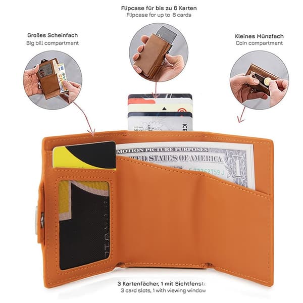 RFID-luottokorttikotelo Case RUSKEA RUSKEA BROWN
