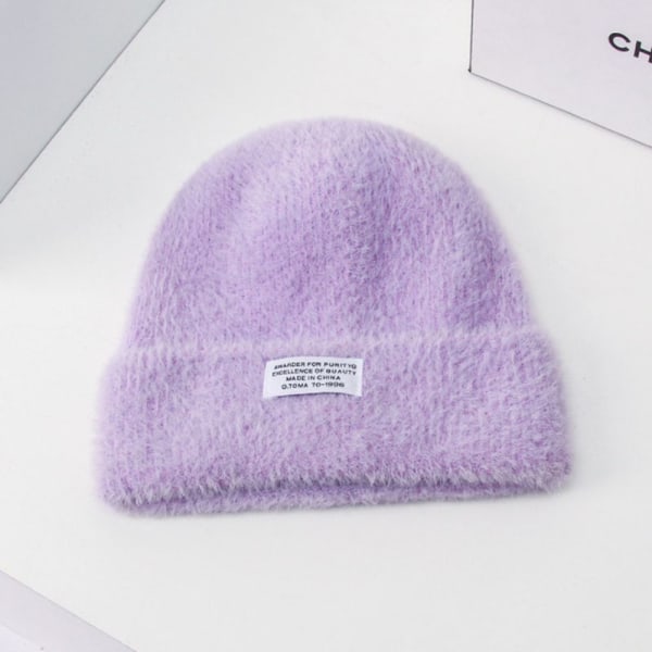 Vinter varme hatter Uformell stable luer LILLA Purple