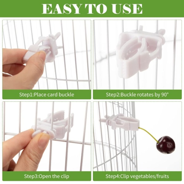 4 kpl Bird Cage Clips Bird Cage Feeder Papukaija