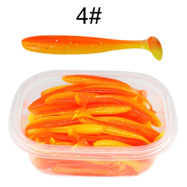 50 st Fiskemaskbete Mjukt plastbete 6CM2 2 6cm2