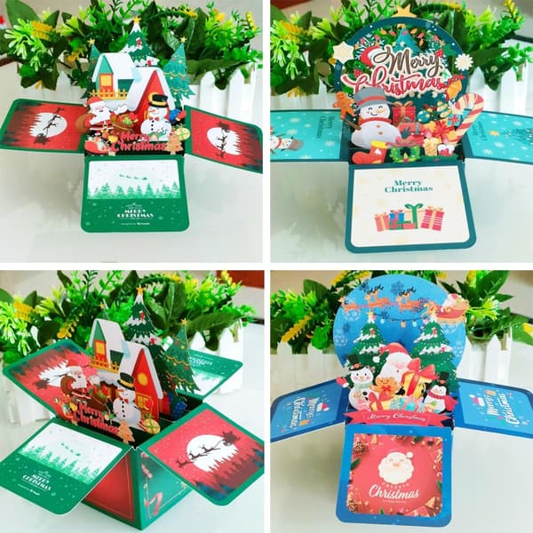 3D pop-up buket papirblomster A A A