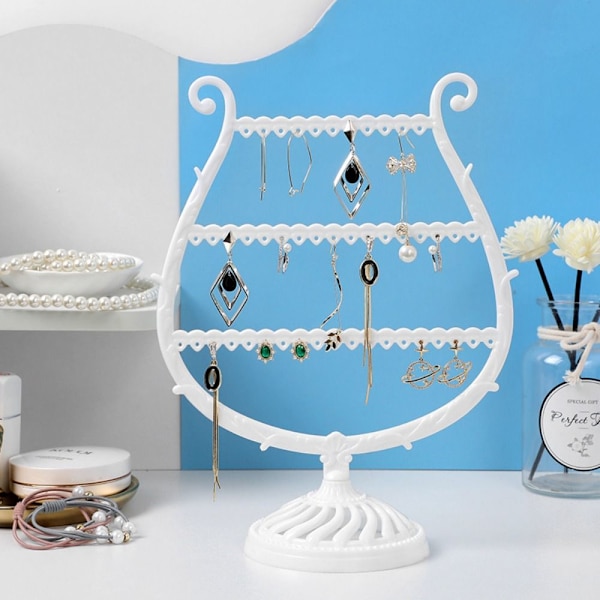 Smycken Display Rack Förvaringsställ VIT white