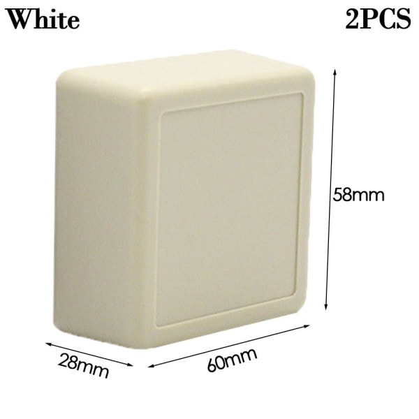 1/2 stk Elektronisk prosjektboks Vanntett deksel Project WHITE White 60x58x28mm2pcs-2pcs