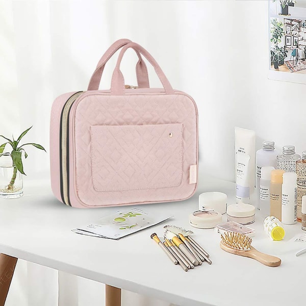 Stor resväska med hängkrok pink
