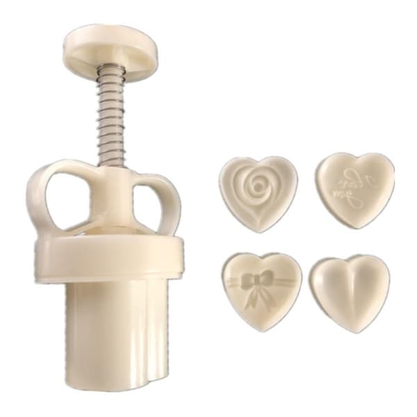 30g Mooncake Mold Hjerte Stempel Cookie Cutter