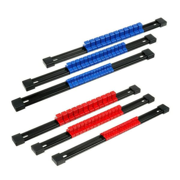 6 Stk Topnøgler Holder Socket Organizer Sleeve Bakke Rack