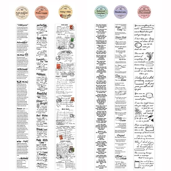 3 Stk Vintage Tape Letter Stickers E-3CM E-3CM E-3cm