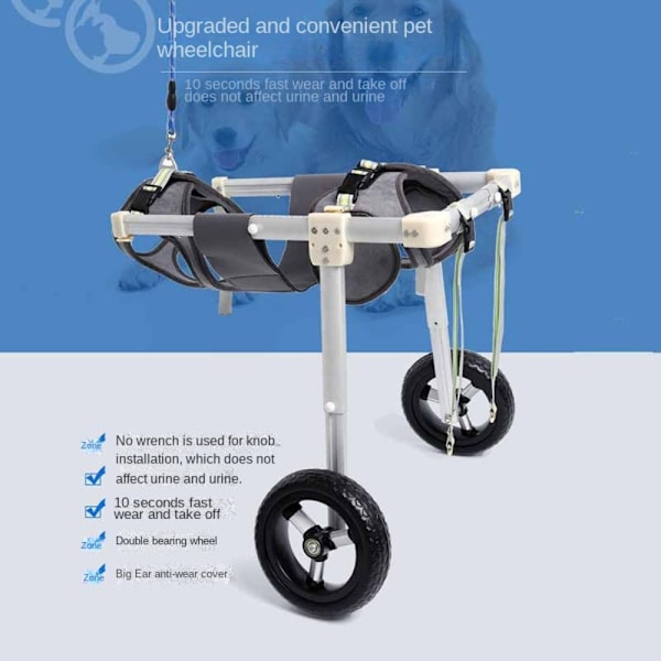 Justerbar hunderullestol Mobility Aid Trolley XS XS