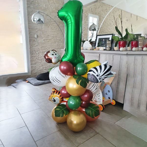 Djurnummerballonger Digitalballongset SET 2 Number 2